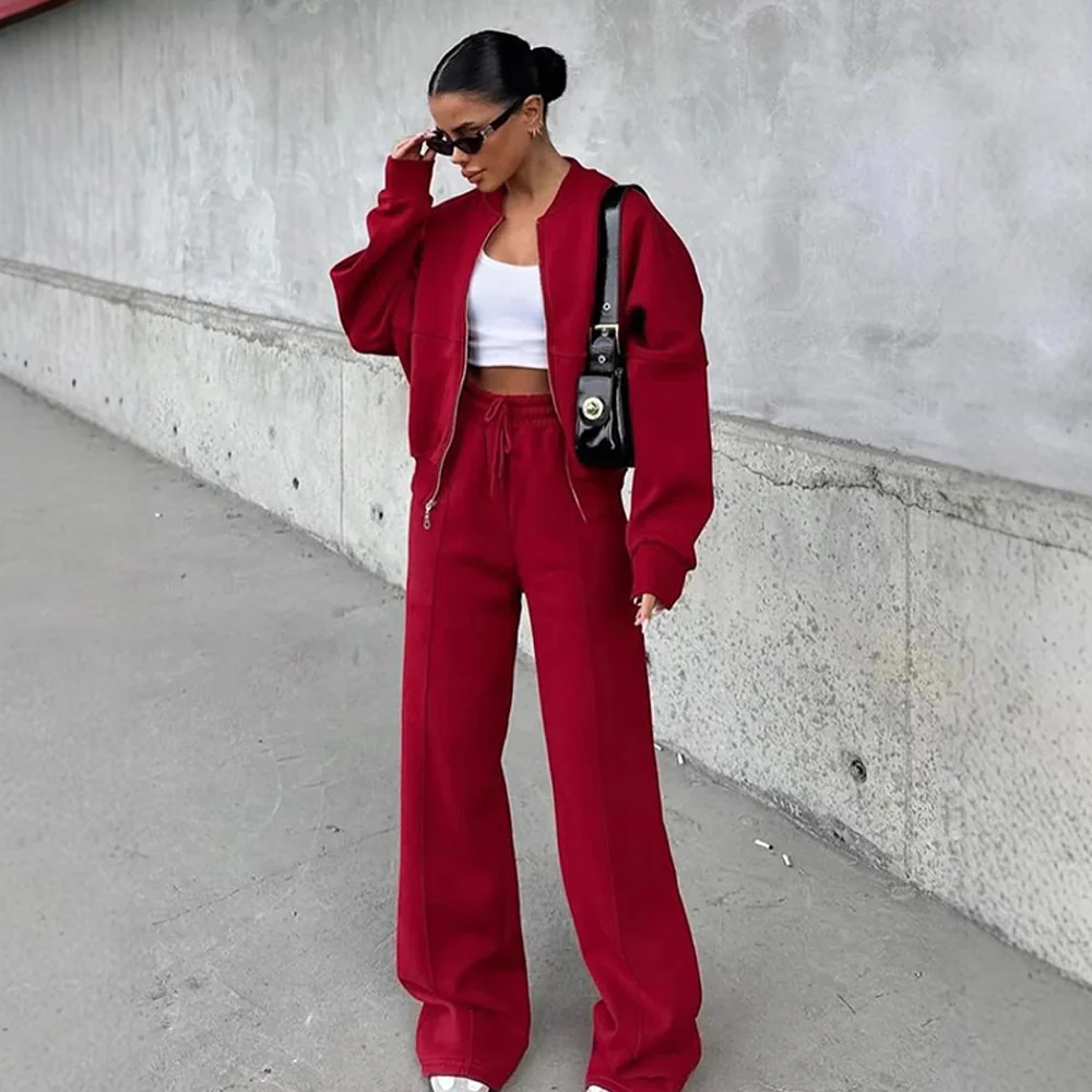 Ceylan Oversized Zip Up Sweatsuit Set - Image 14